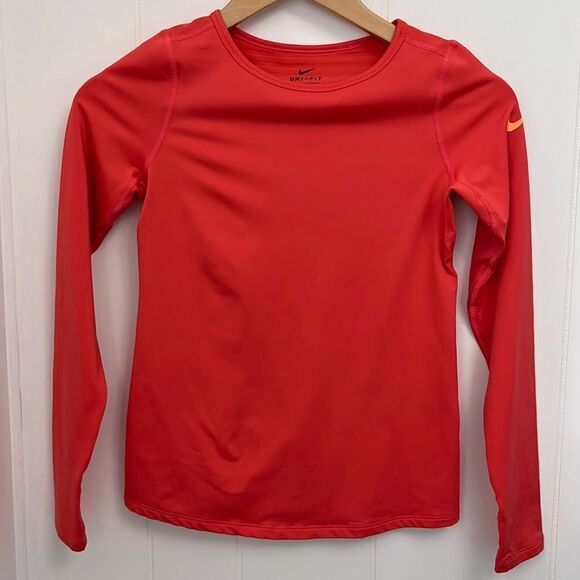 Girls Nike Dri-fit Long Sleeve Shirt Base Layer Size Medium - Picture 1 of 6